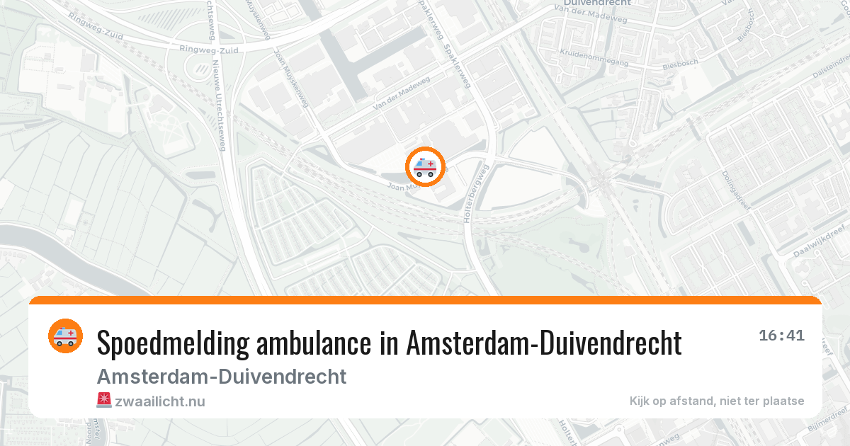 Spoedmelding ambulance in Amsterdam-Duivendrecht — 13 jul 2026
