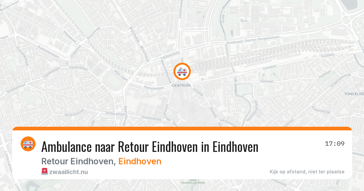 Ambulance naar Retour Eindhoven in Eindhoven — 9 apr 2026
