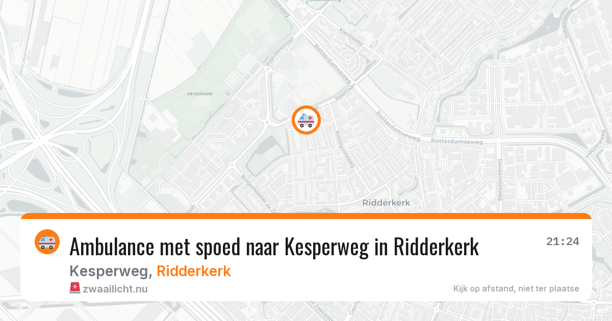 Ambulance met spoed naar Kesperweg in Ridderkerk — 5 mei 2026