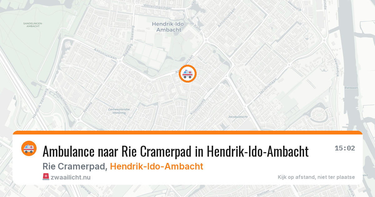 Ambulance naar Rie Cramerpad in Hendrik-Ido-Ambacht — 20 apr 2026