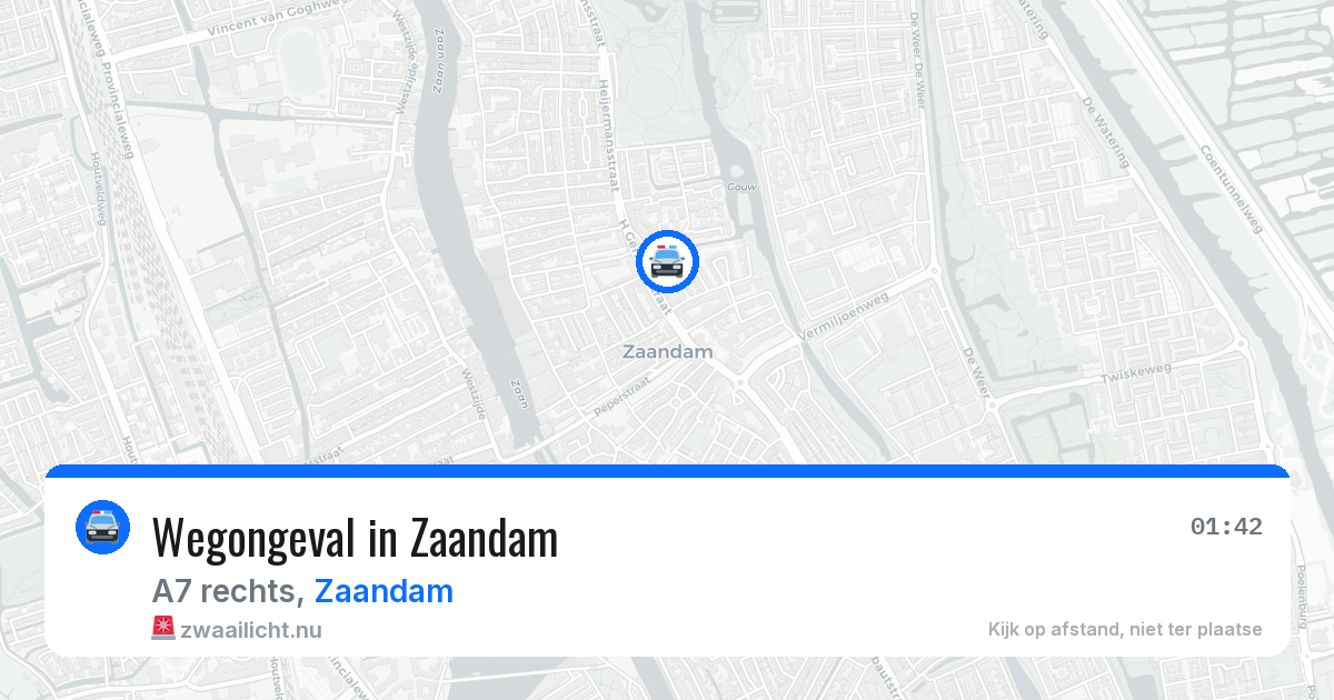Wegongeval in Zaandam — 11 jul 2026
