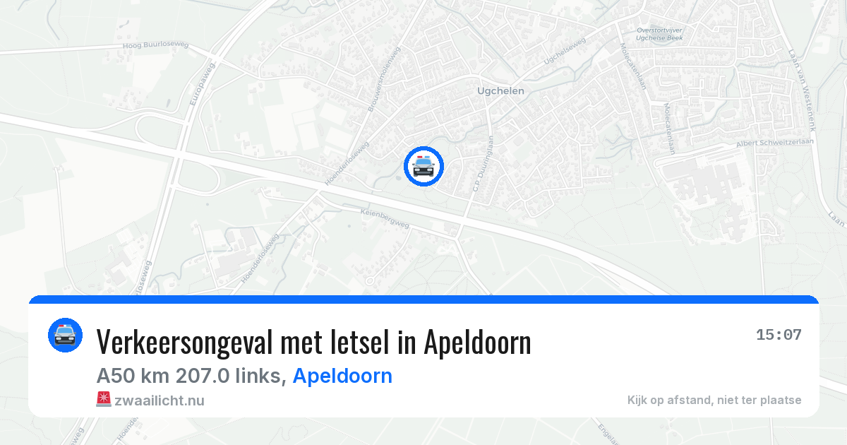 Verkeersongeval met letsel in Apeldoorn — 26 jul 2026