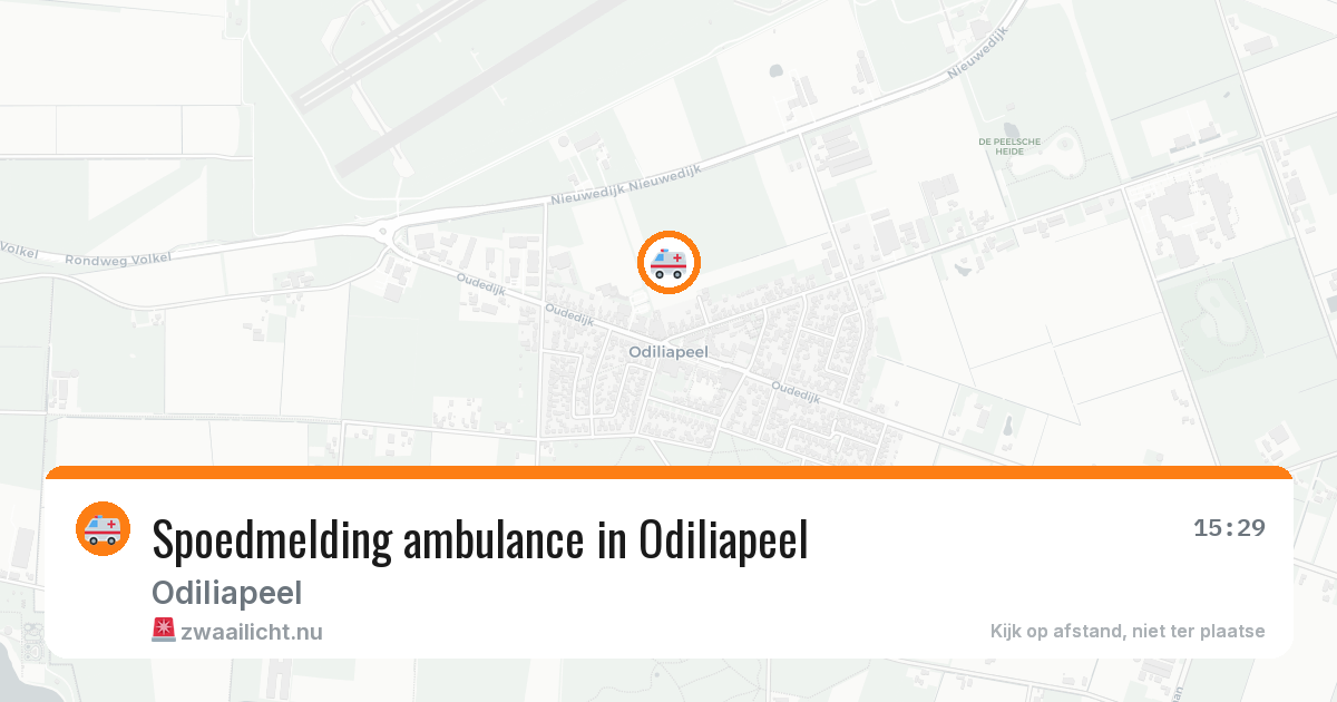 Spoedmelding ambulance in Odiliapeel — 29 apr 2026
