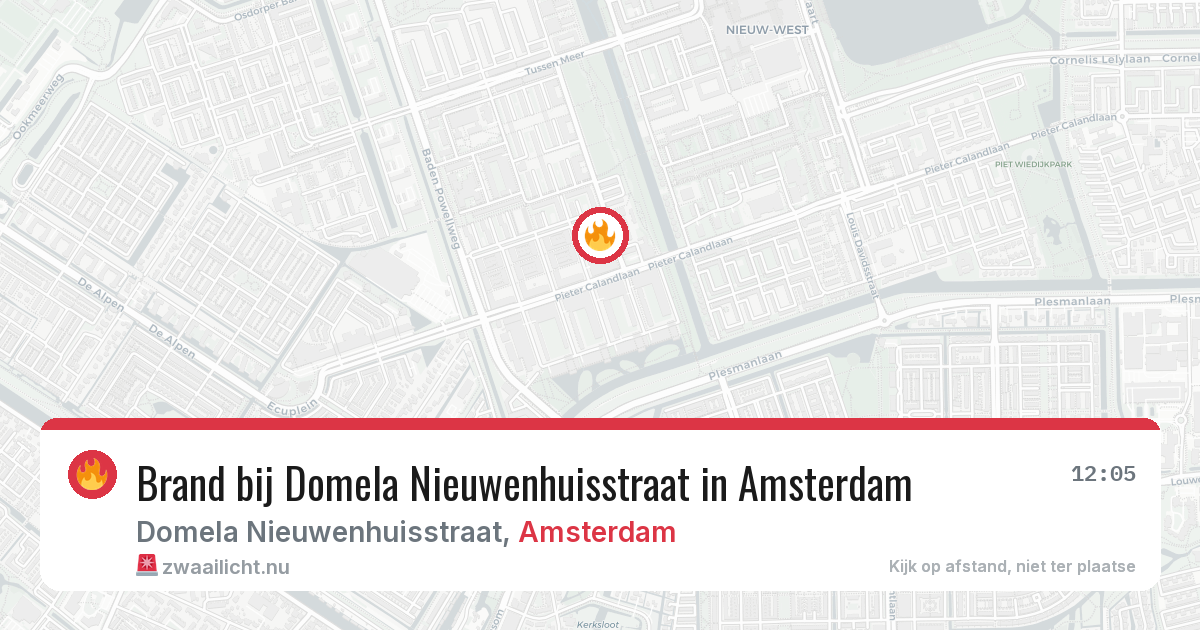 Brand bij Domela Nieuwenhuisstraat in Amsterdam — 3 jun 2026