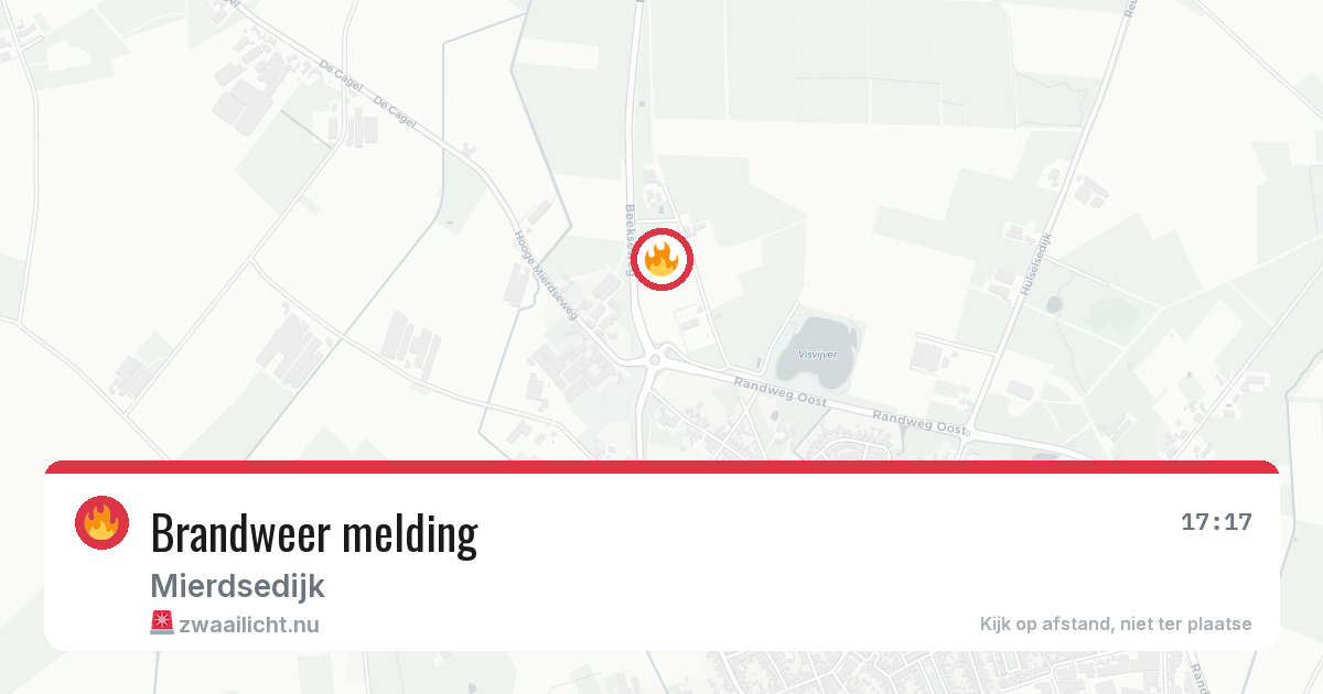 Brandweer melding — 19 mei 2026