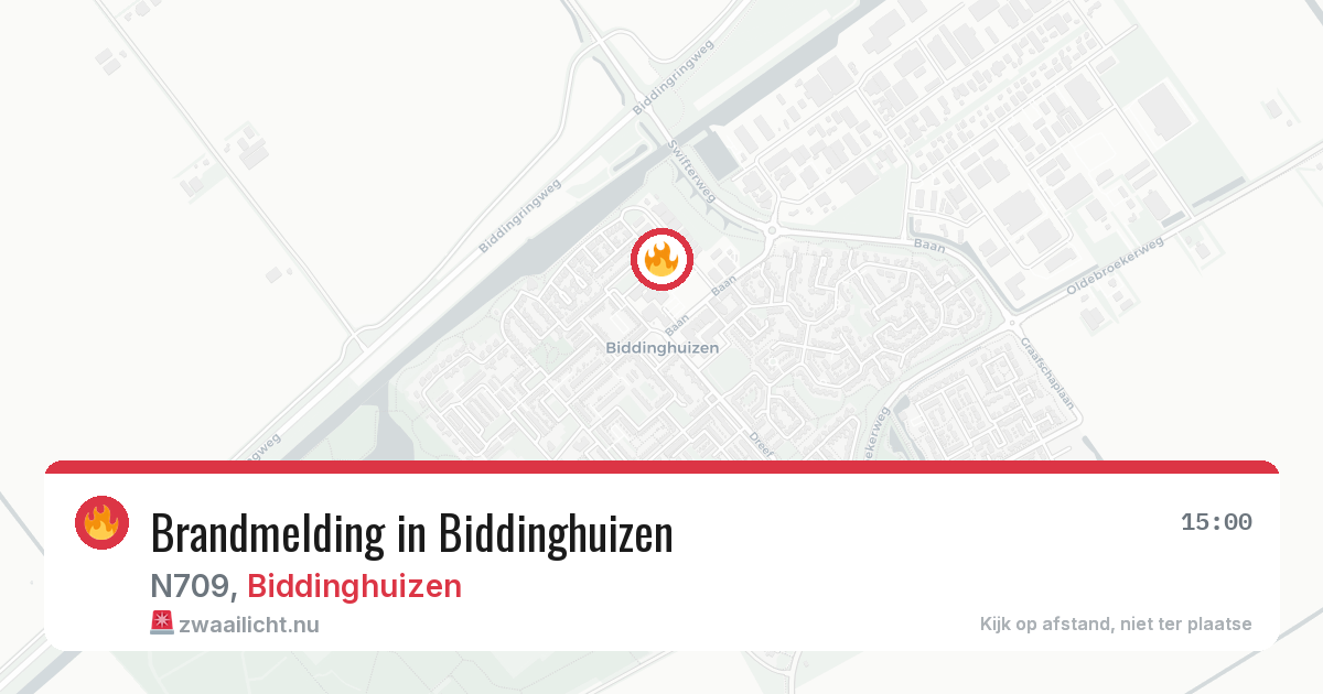 Brandmelding in Biddinghuizen — 3 jun 2026