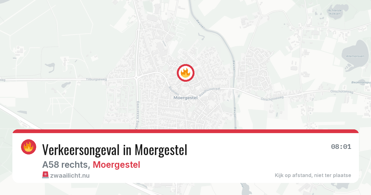 Verkeersongeval in Moergestel — 3 jun 2026