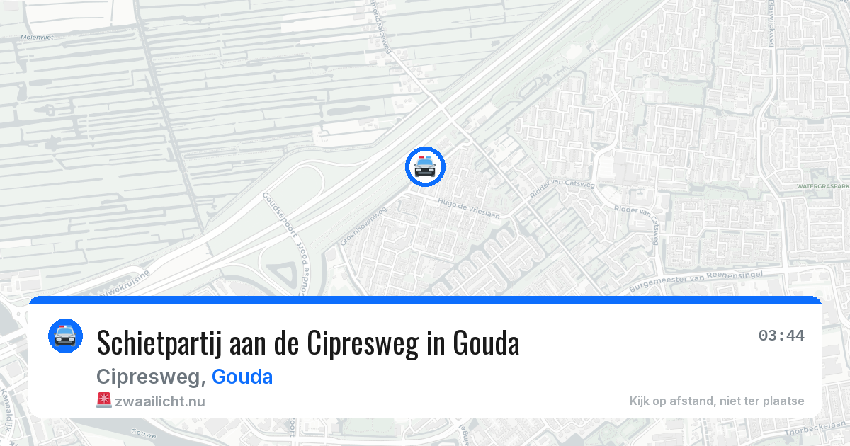 Schietpartij aan de Cipresweg in Gouda — 22 mrt 2026