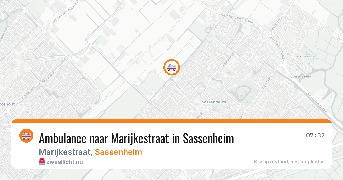 Ambulance naar Marijkestraat in Sassenheim — 24 jul 2026