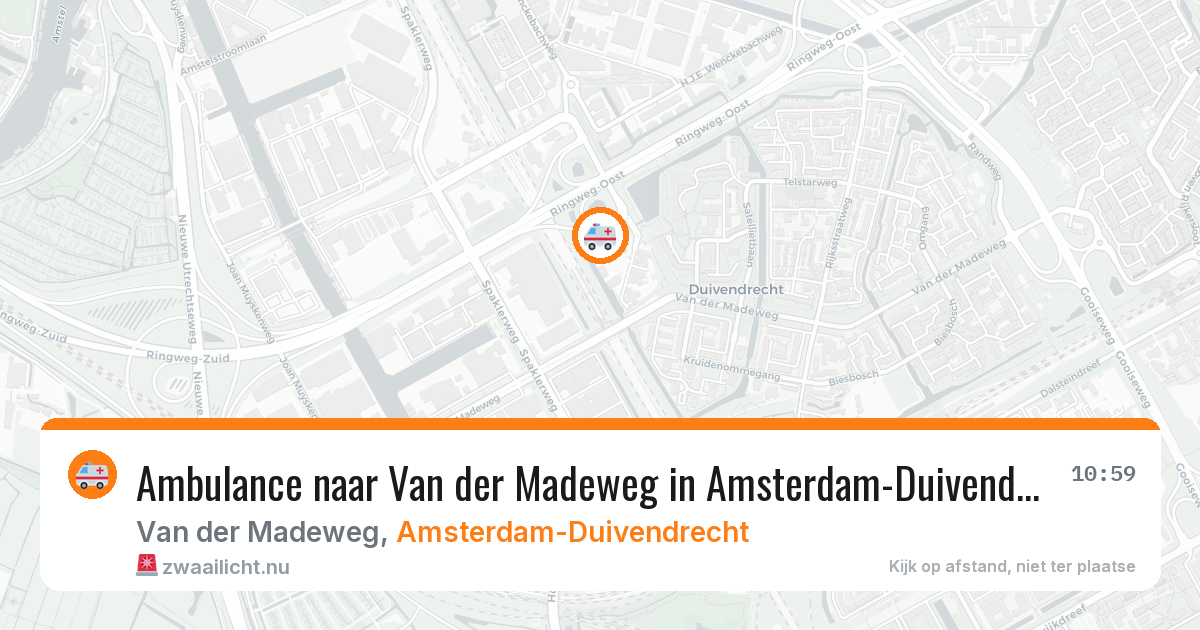 Ambulance naar Van der Madeweg in Amsterdam-Duivendrecht — 14 jul 2026