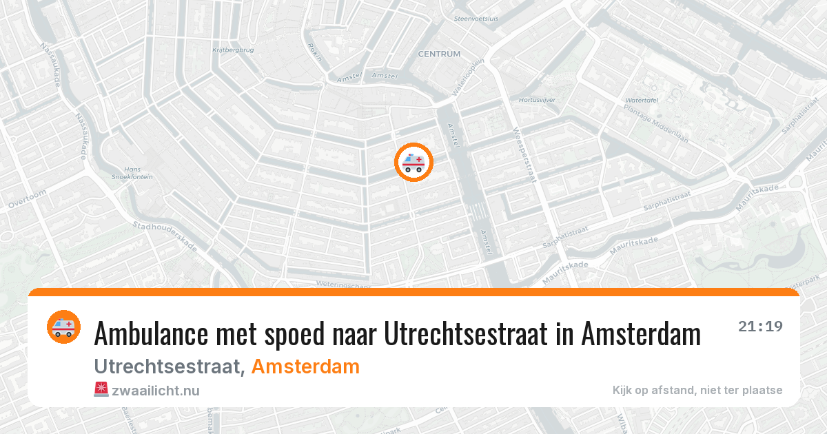 Ambulance met spoed naar Utrechtsestraat in Amsterdam — 30 mei 2026