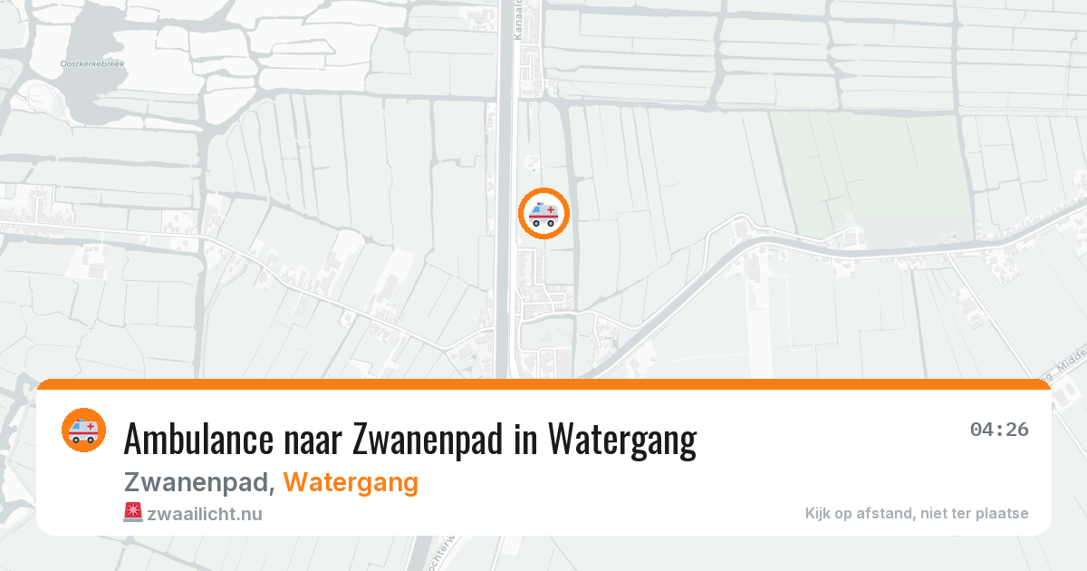 Ambulance naar Zwanenpad in Watergang — 13 mei 2026