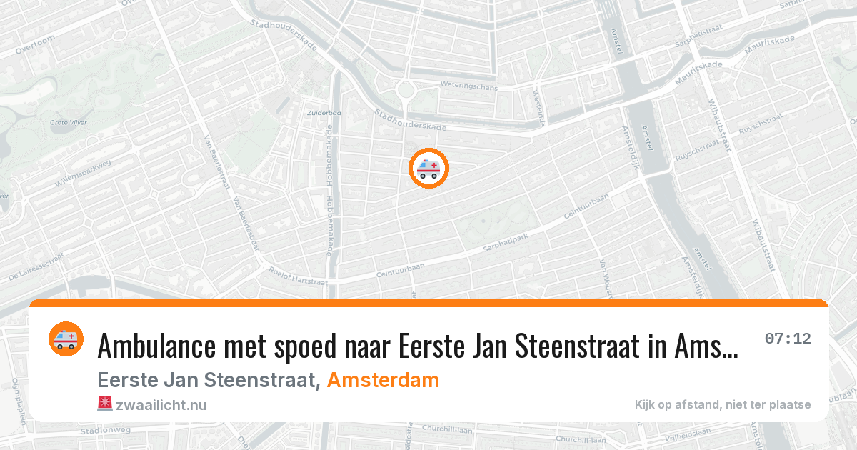 Ambulance met spoed naar Eerste Jan Steenstraat in Amsterdam — 24 mrt 2026