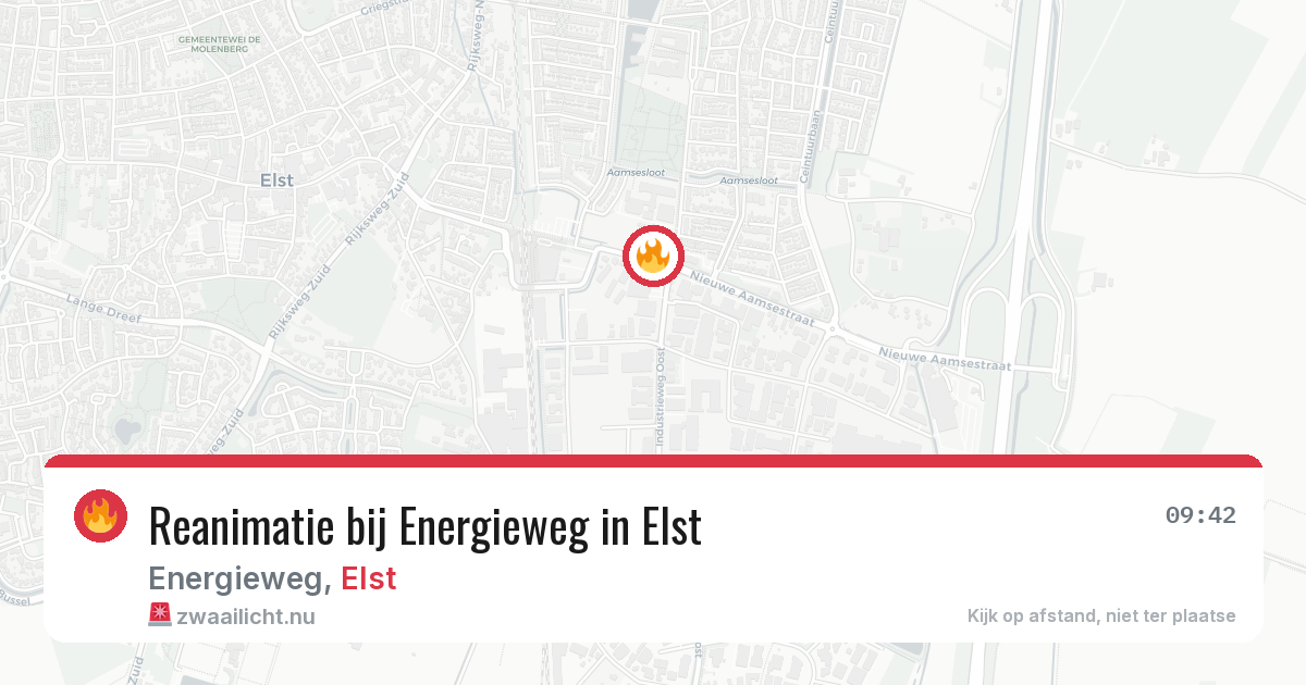 Reanimatie bij Energieweg in Elst — 15 jul 2026