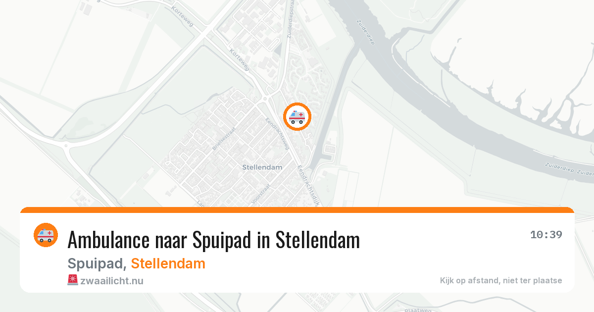 Ambulance naar Spuipad in Stellendam — 23 mrt 2026