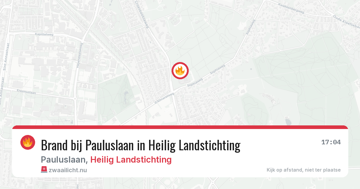 Brand bij Pauluslaan in Heilig Landstichting — 25 mrt 2026