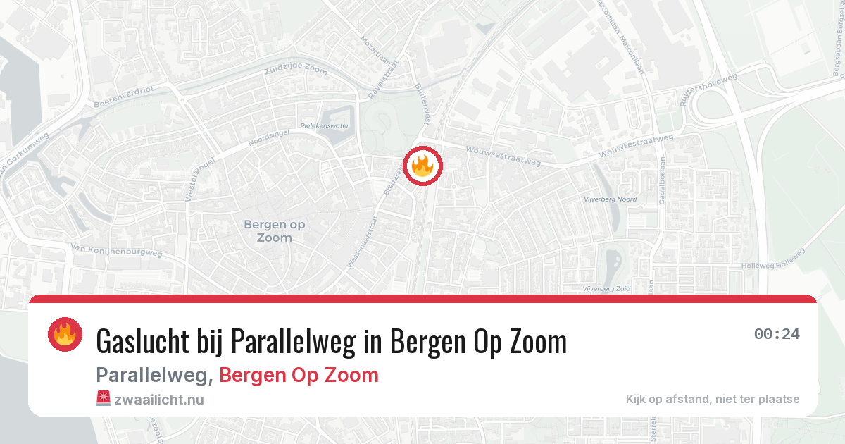 Gaslucht bij Parallelweg in Bergen Op Zoom — 4 feb 2026