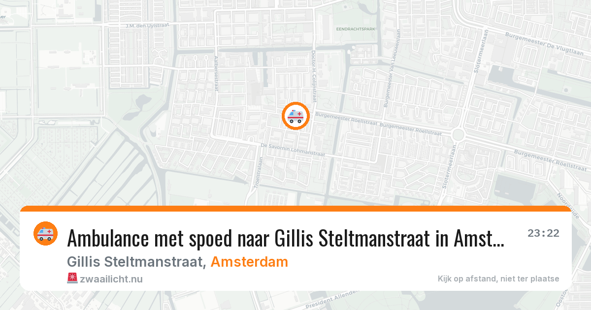 Ambulance met spoed naar Gillis Steltmanstraat in Amsterdam — 13 jul 2026