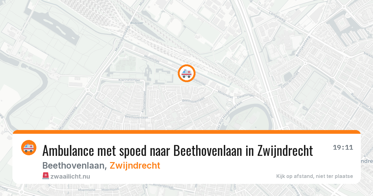 Ambulance met spoed naar Beethovenlaan in Zwijndrecht — 26 jul 2026
