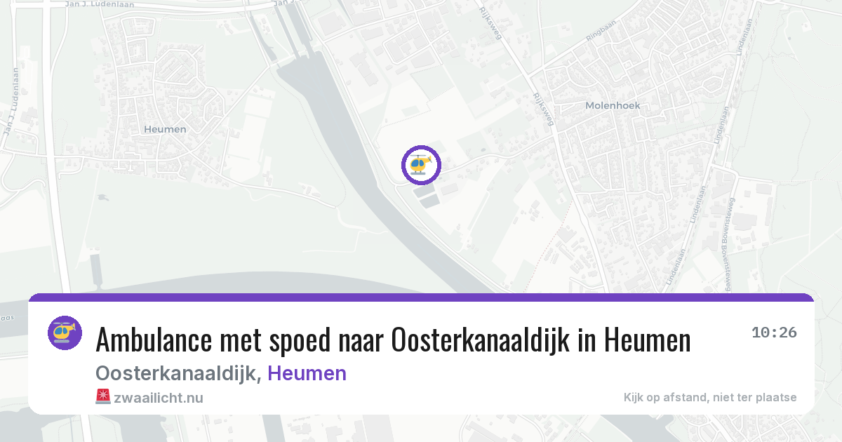 Ambulance met spoed naar Oosterkanaaldijk in Heumen — 3 mrt 2026