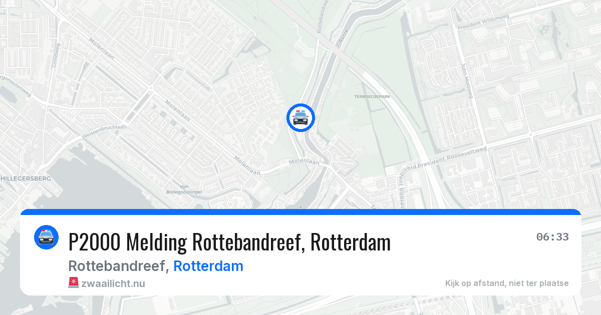 P2000 Melding Rottebandreef, Rotterdam — 30 mrt 2026