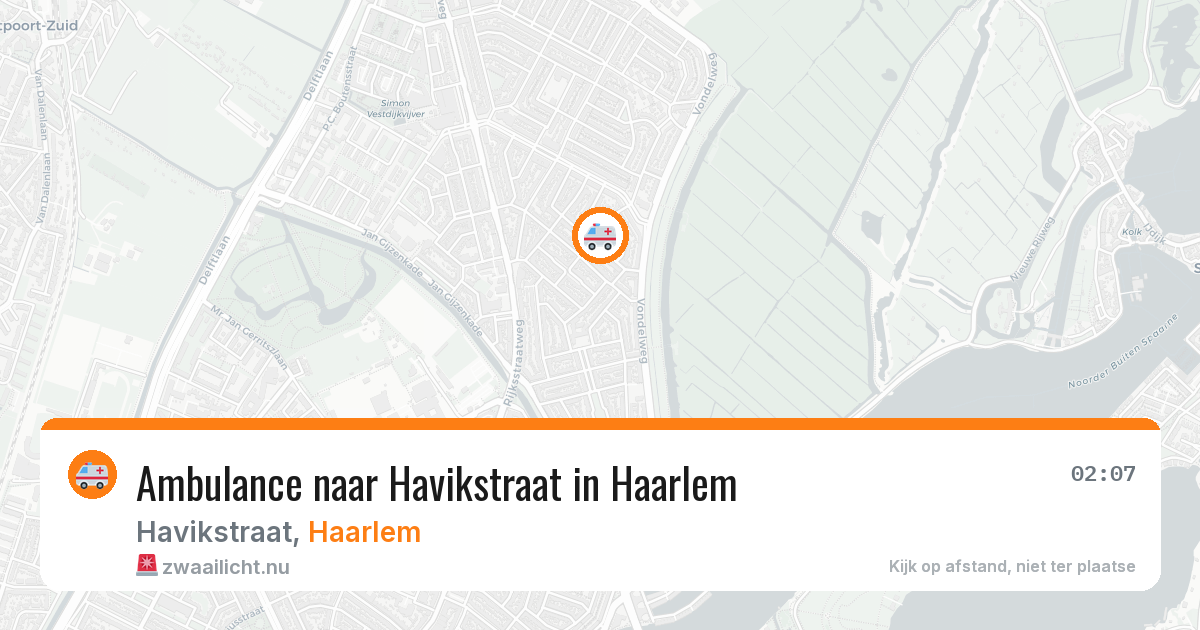 Ambulance naar Havikstraat in Haarlem — 22 jul 2026