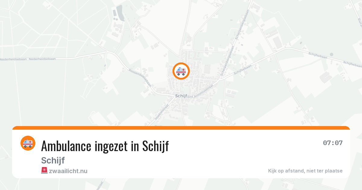 Ambulance ingezet in Schijf — 2 jun 2026