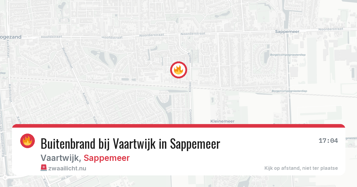 Buitenbrand bij Vaartwijk in Sappemeer — 26 apr 2026