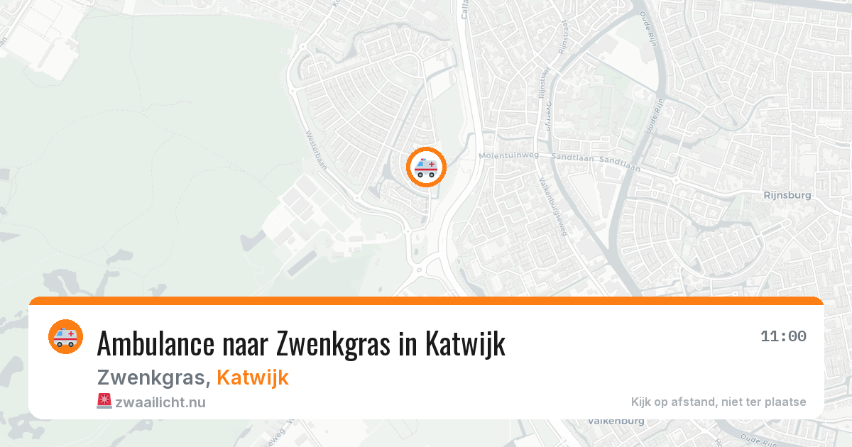 Ambulance naar Zwenkgras in Katwijk — 11 jul 2026
