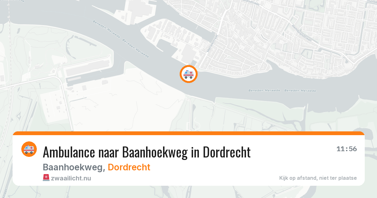 Ambulance naar Baanhoekweg in Dordrecht — 10 jul 2026