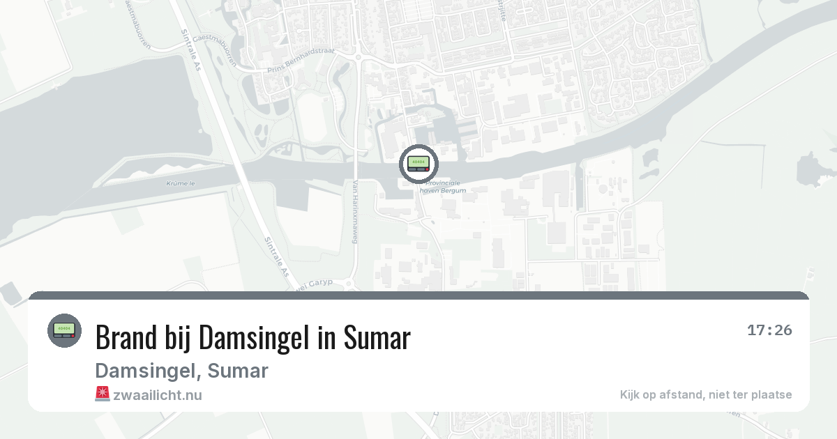 Brand bij Damsingel in Sumar — 3 jun 2026