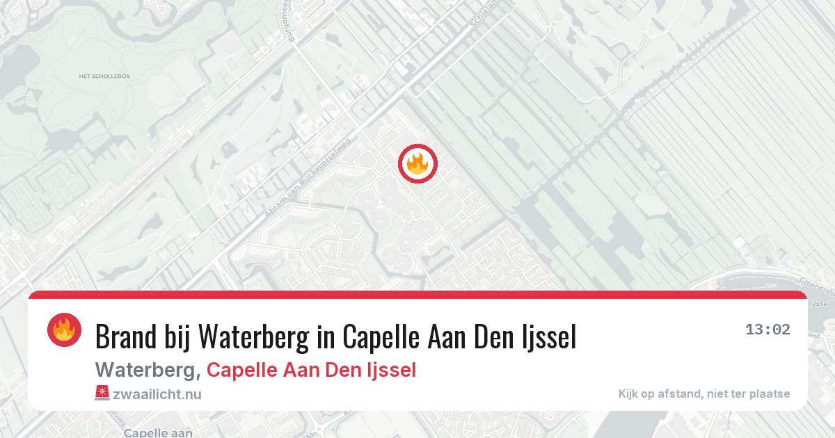 Brand bij Waterberg in Capelle Aan Den Ijssel — 23 jul 2026
