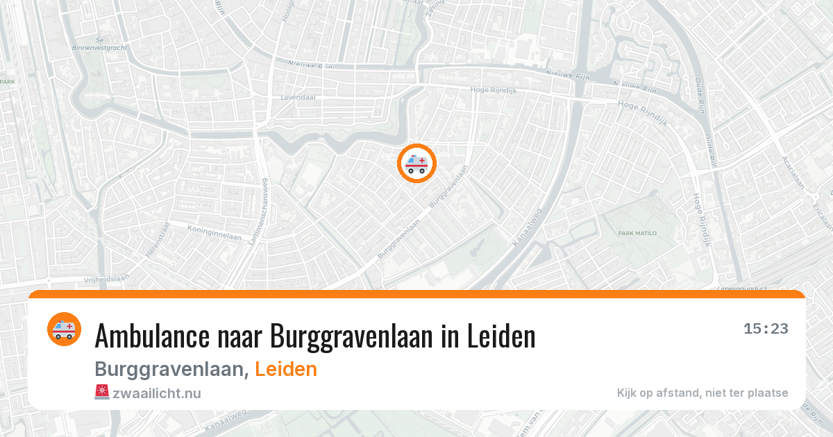 Ambulance naar Burggravenlaan in Leiden — 25 jul 2026