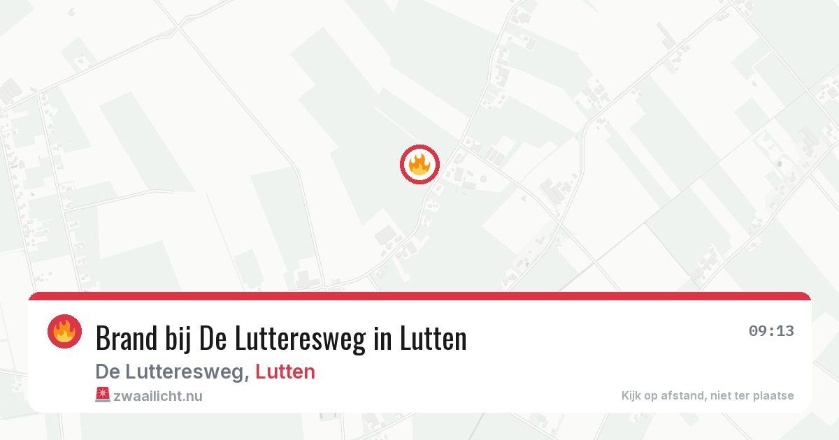 Brand bij De Lutteresweg in Lutten — 17 jun 2026