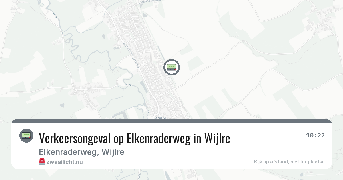 Verkeersongeval op Elkenraderweg in Wijlre — 1 mei 2026