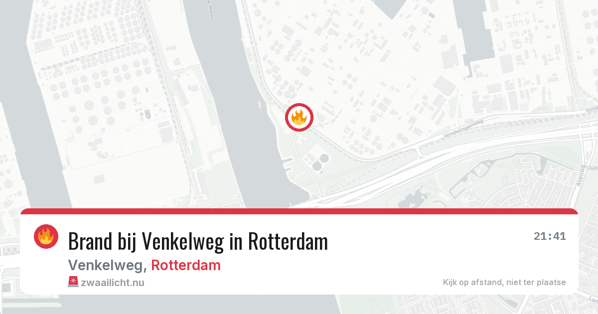 Brand bij Venkelweg in Rotterdam — 22 jul 2026