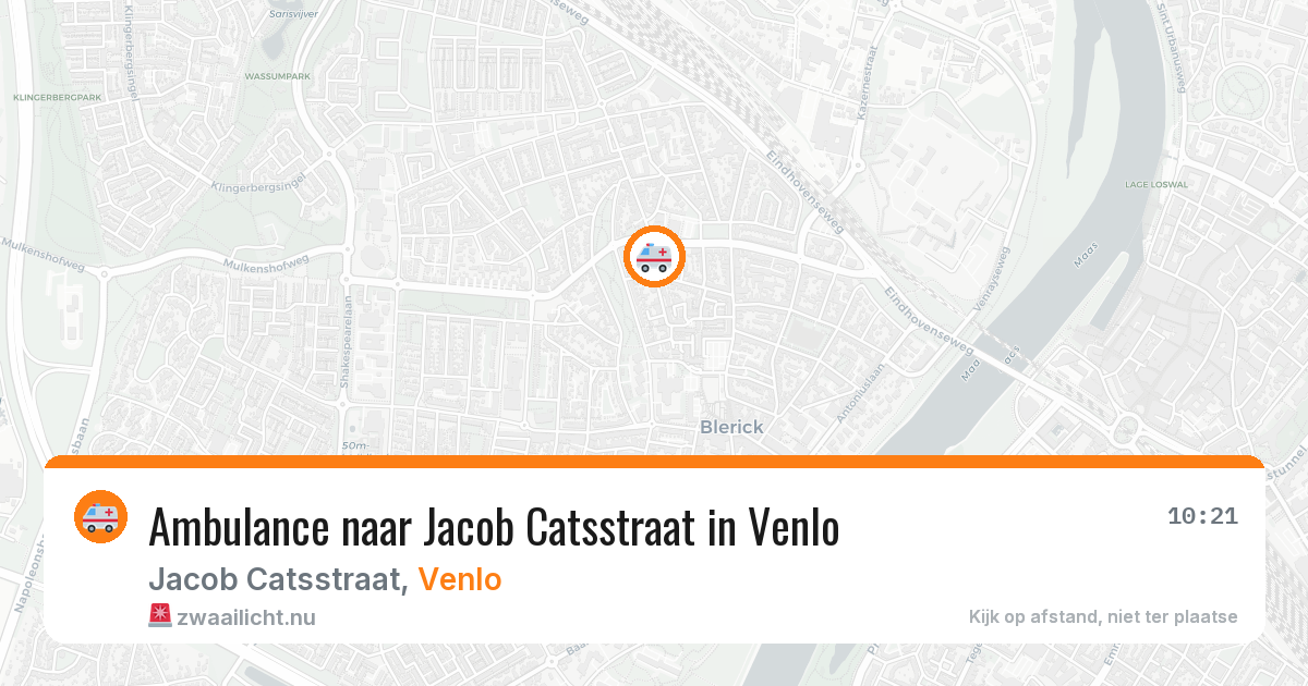 Ambulance naar Jacob Catsstraat in Venlo — 12 jul 2026