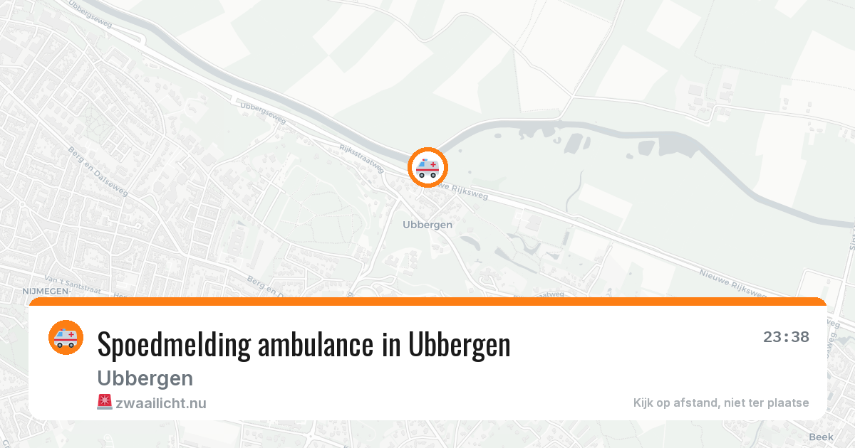 Spoedmelding ambulance in Ubbergen — 15 mrt 2026