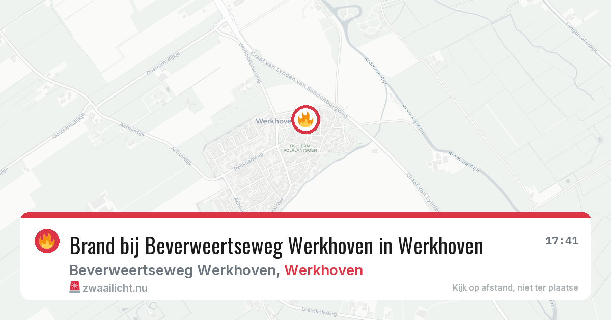 Brand bij Beverweertseweg Werkhoven in Werkhoven — 18 jul 2026