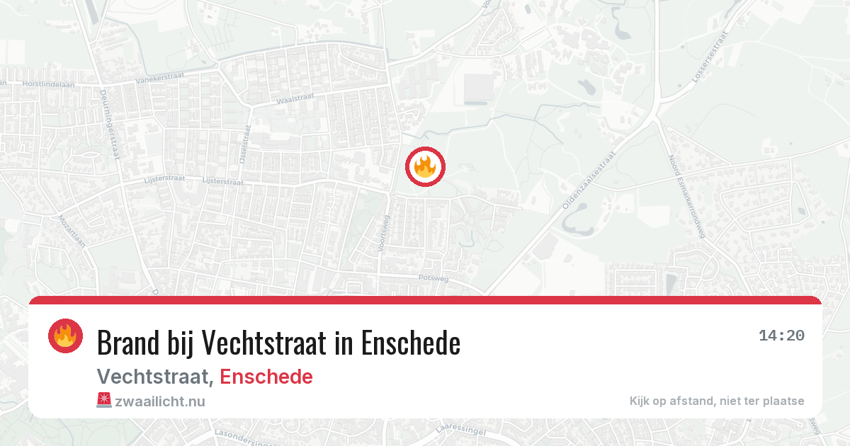 Brand bij Vechtstraat in Enschede — 23 mei 2026