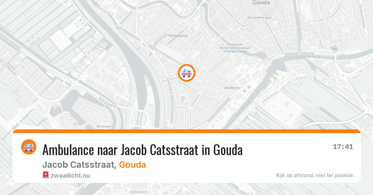 Ambulance naar Jacob Catsstraat in Gouda — 25 jul 2026