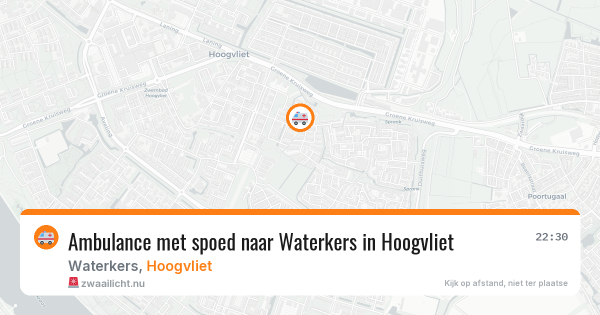 Ambulance met spoed naar Waterkers in Hoogvliet — 28 mrt 2026