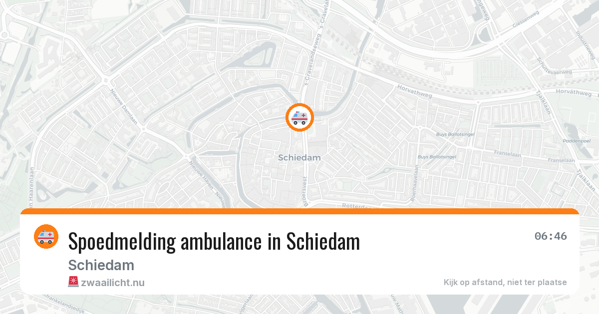 Spoedmelding ambulance in Schiedam — 22 jul 2026