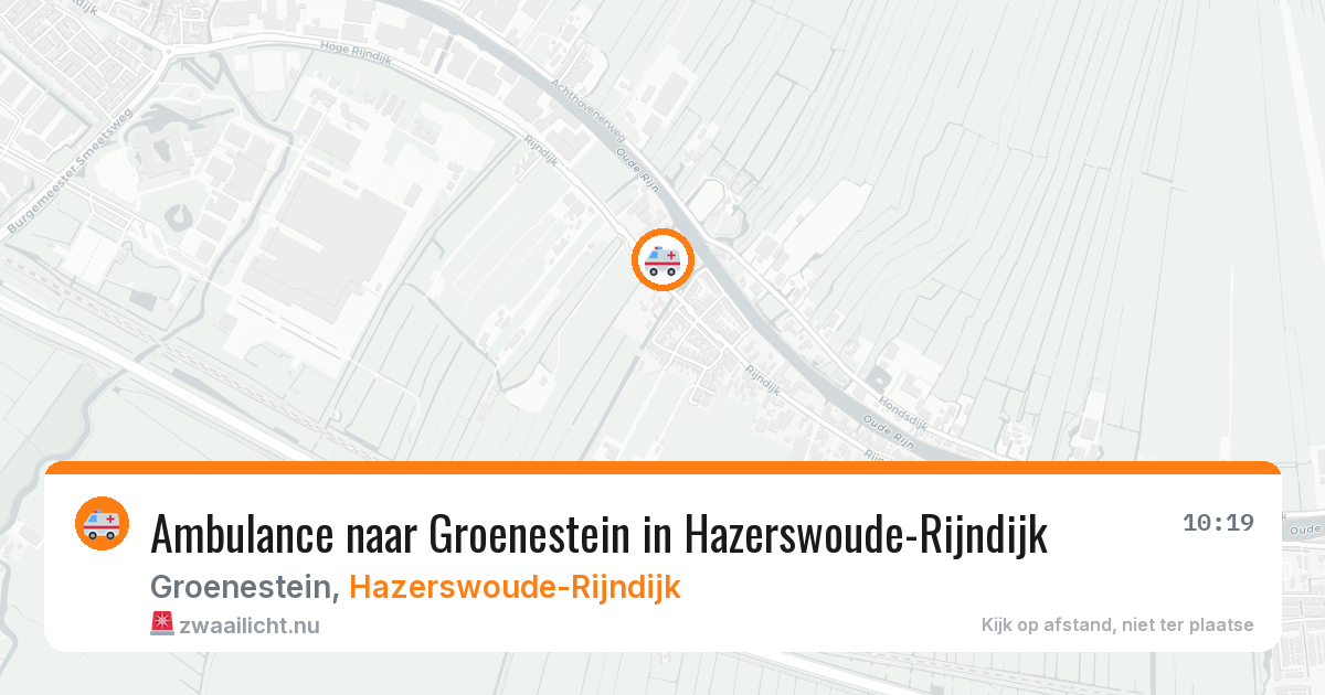 Ambulance naar Groenestein in Hazerswoude-Rijndijk — 22 jul 2026