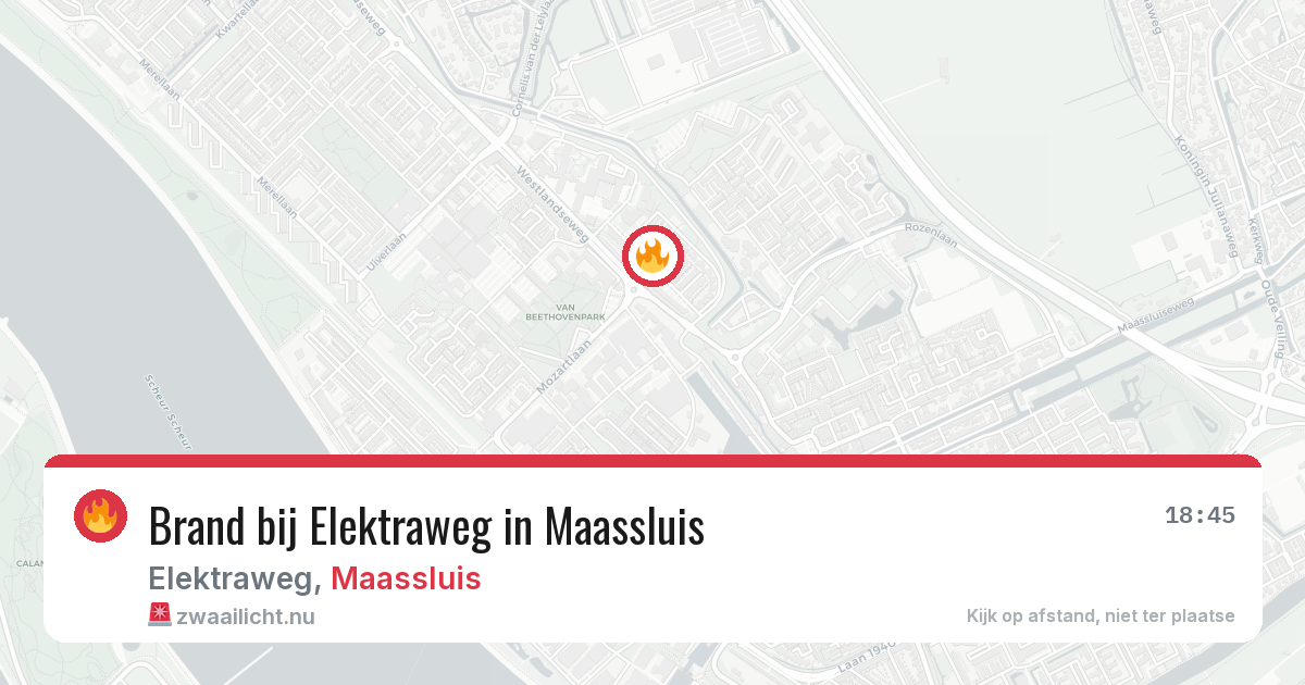 Brand bij Elektraweg in Maassluis — 1 jun 2026