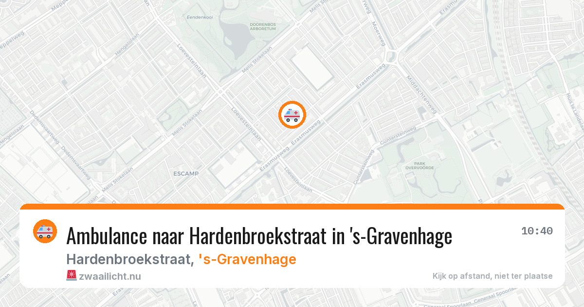 Ambulance naar Hardenbroekstraat in 's-Gravenhage — 7 apr 2026