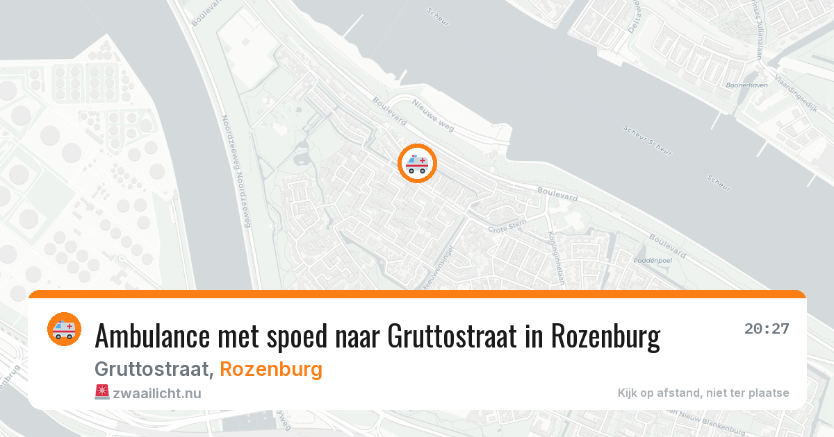 Ambulance met spoed naar Gruttostraat in Rozenburg — 1 apr 2026