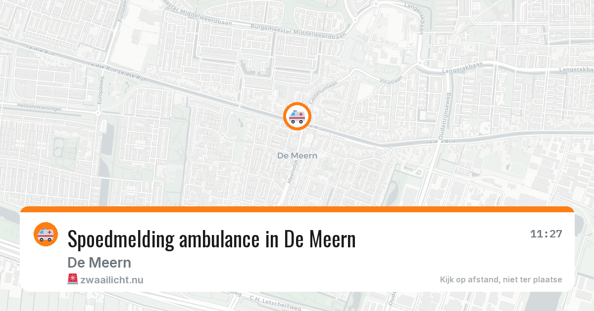 Spoedmelding ambulance in De Meern — 20 jul 2026