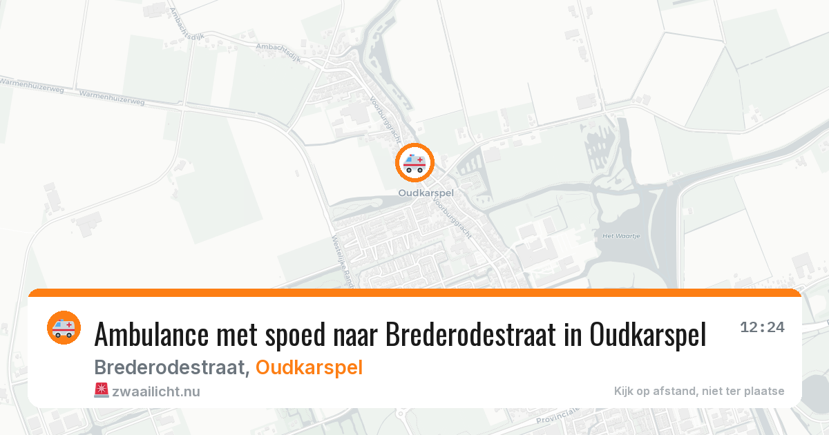 Ambulance met spoed naar Brederodestraat in Oudkarspel — 23 apr 2026
