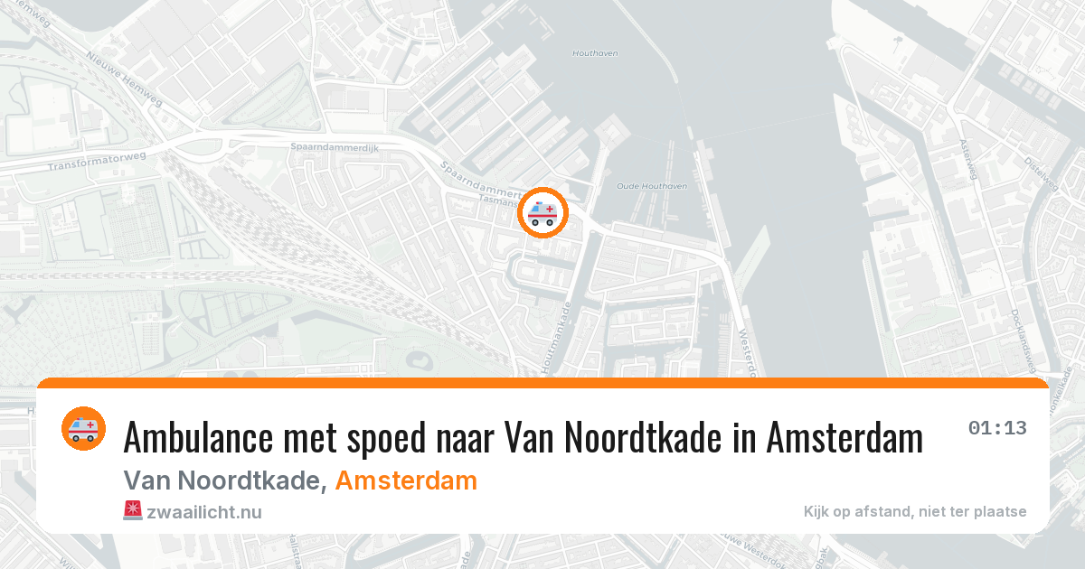 Ambulance met spoed naar Van Noordtkade in Amsterdam — 19 jul 2026
